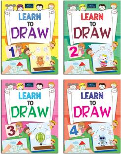 Learn To Draw Copy Coloring Book For Kids ( Set of 4 )- Fun Educational Colorful Imagery, Engaging Activities and Hours of Entertainment Drawing Books For Kids. Suitable For All Ages Groups [Paperback]