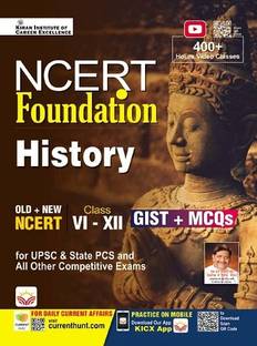 NCERT Foundation History Class 6 to 12 GIST+MCQs - Old & New NCERT - 450+ Hours Video Classes (English Medium) (4443)