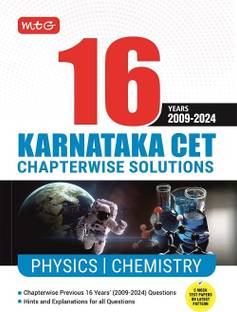 MTG 16 Years Karnataka CET Chapterwise Solutions Physics & Chemistry PYQ Book For 2025 Exam - KCET Previous Year Solved Question Papers | KCET Engineering & Medical Entrance Exam Books