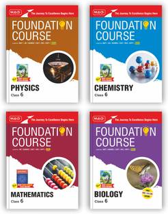 MTG Foundation Course Class 6 Physics, Chemistry, Mathematics & Biology Book (Edition 2025) (Set of 4 Books) For IIT JEE, NEET, NSO Olympiad, CUET, NVS, KVPY & Boards Exam | Based on NCERT Latest Pattern