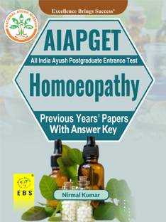 AIAPGET Homoeopathy Exam Previous Year's Papers (English Medium)  - AIAPGET Homeopathy Book