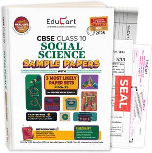 Educart CBSE Social Science Class 10 Sample Papers 2024-25 (With exclusive CBSE Mock Booklets for 2025 Exam)  - Sample Paper Class 10 2025 CBSE