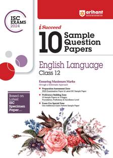 Arihant ISC Sample Question Papers Class 12 English Language Book for 2024 Board Exam