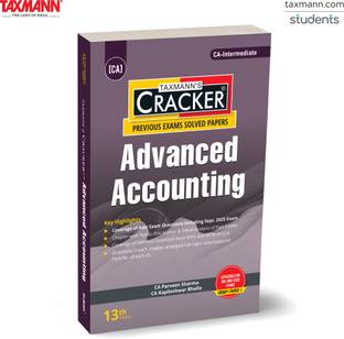 Taxmann's CRACKER for Advanced Accounting (Paper 1 | Advanced Accounts) – Featuring Concept-based Chapters | Ind AS References | Past Exam Questions for CA Inter | Jan./May 2026 Exams