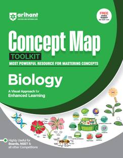 Arihant Concept Map Toolkit Biology Visual Learning Guide for NEET, JEE Exams Master Physics Concepts with Diagrams, Practice and Previous Year Questions