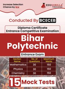 Bihar Polytecnic Entrance Exam Preparation Book  - 2024 [English Edition] | 15 Mock Test (Solved 1300+ MCQs) with Free Access to Online Test Series