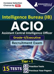 IB ACIO Grade II/Executive Exam  - 2024 (English Edition) - 10 PracticeTests and 5 Previous Year Papers (1500 Solved Objective Questions with Free Access to Online Tests
