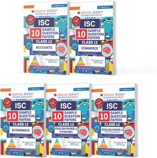 ISC Class 12 Sample Question Papers: Accounts,Commerce,Eco,Eng 1&2(Set of 5)2025