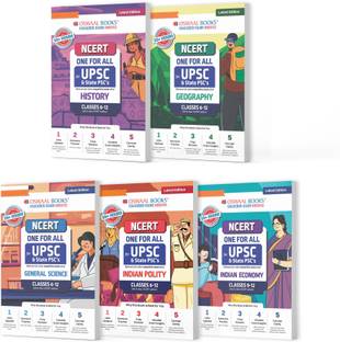 Oswaal NCERT One for All Book For UPSC and State PSCs History, Geography, General Science, Indian Polity and Indian Economy (Set of 5 Books) (Old and New NCERT Edition) Latest Edition