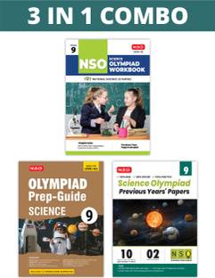 MTG National Science Olympiad (NSO) Workbook, Prep-Guide & Previous Years Papers (PYQs) with Mock Test Paper Class 9 - SOF Olympiad Books For 2024-25 Exam (Set of 3 Books)