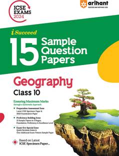 Arihant ICSE Sample Question Papers Class 10 Geography Book for 2024 Board Exam