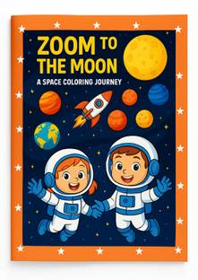 Zoom to the Moon:A space coloring journey