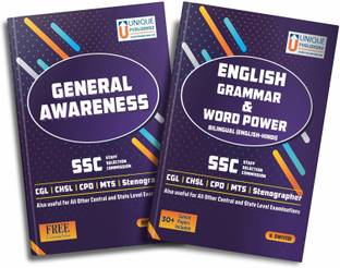 SSC–English Grammar and Word Power & General Awareness Books Combo for SSC, CGL, CHSL, CPO, State SSC & Other Government Competitive Exams | Divya Sharma |