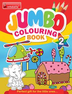 Jumbo Colouring Book Vol 2  - Learning Practice Improving Book for Children