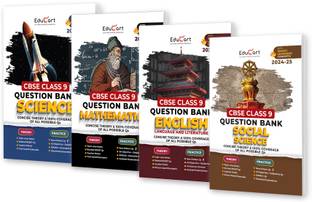 (OLD) Educart CBSE Class 9 Question Bank SCIENCE, MATHS, SOCIAL SCIENCE & ENGLISH 2024-25 Bundle (Set of 4 Books) For 2025 Board Exams