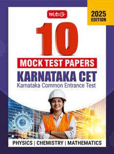 MTG Karnataka CET 2025 Mock Tests Book | KCET 10 Practice Papers and Practice Papers for Physics, Chemistry & Mathematics