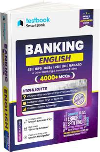 Banking - English Smartbook 5000+ MCQs & PYPs  - Useful for SBI, IBPS, RRBs, RBI, LIC, NABARD, and other key Banking & Insurance exams