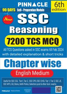 SSC Reasoning 7200 TCS MCQ Chapter Wise 6th Edition English Medium