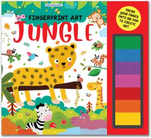Jungle Fingerprint Art Activity Book  - Coloring Book for Children with Thumbprint Gadget |Art book for children, Coloring Activity Book, Thumbprint Art and Craft book for Toddlers
