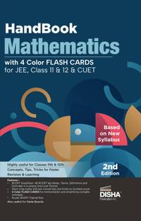 Disha HandBook of Mathematics with Flash Cards for JEE, CBSE Class 11 & 12 & CUET 2nd Edition | Complete NCERT in One Liner Format | Engineering, CBSE XI & XII