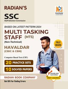 SSC MTS (Multi Tasking Staff) & Havaldar Exam CBIC & CBN (Session I & II) Solved Papers & Practice Set Book 2024 in English - Numerical Aptitude, Reasoning, General Awareness & English Language