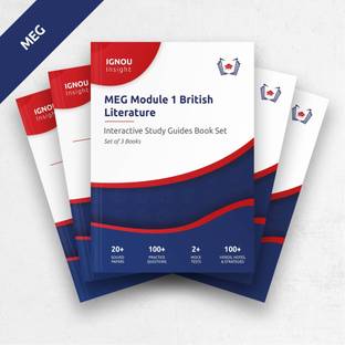 MEG Module 1 British Literature IGNOU Study Guides Combo (Set of 3 books including MEG-01, MEG-02, MEG-03)