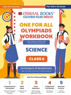 Oswaal One For All Olympiad Workbook Class 6 Science for 2024-25 Exam