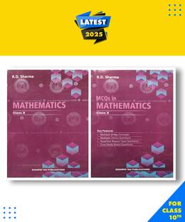 Mathematics Class 10th with MCQS -by R.D. Sharma with 2 Disc with 2 Disc Paperback, RD Sharma|New Latest Edition For 2025-2026 with 2 Disc