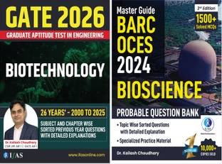GATE Biotechnology 2026  - BARC Bioscience Books | Previous Year Solved Papers (2000–2025) Topic-Wise & Chapter-Wise Sorted with Detailed Solutions | Complete Syllabus Coverage with 7 Sections & 12 Units | Best Seller PYQ Book for GATE Biotechnology & BARC Bioscience Exams in India | IFAS Publications