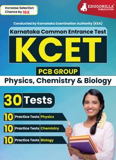 KCET 2024 : Entrance Exam with PCB Group  - Karnataka Common Entrance Test - 30 Practice Tests of Physics, Chemistry and Biology (1800 Solved MCQ) with Free Access To Online Tests