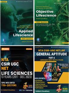 CSIR NET Life Science Practice Questions Book Combo Set (4 Books)  - 2025 [Set of 4] | Previous Year Solved Papers | Topicwise Sorted PYQ Question Bank with Detailed Explanations | Practice MCQs & MSQs | Best Books for CSIR NET, GATE, SET, ICMR, JRF & DBT Exams | IFAS Publications