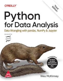 Python for Data Analysis: Data Wrangling with pandas, NumPy, and Jupyter, Third Edition (Grayscale Indian Edition)