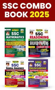 SSC Chapterwise Maths + Reasoning + General Awareness + English Language 2025 Edition TCS PYQs Solved Papers ( COMBO - English)