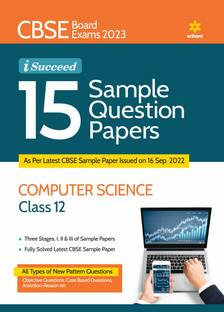 Cbse Board Exams 2023 I-Succeed 15 Sample Question Papers Computer Science Class 12th