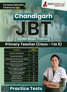 Chandigarh JBT (Primary Teacher) Exam Book (English Edition)  - 2024 (English Edition) : Junior Basic Training (Class - 1 to 5) - 10 Practice Tests (1500 Solved Questions) with Free Access to Online Tests