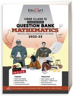 Educart CBSE Class 12 MATHEMATICS Question Bank 2022 (based on new Sample Paper Pattern of 16th Sep 2022)