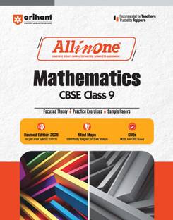 All In One Mathematics CBSE Class 9th Based On Latest NCERT For CBSE Exams 2025 | Mind map in each chapter | Clear & Concise Theory | Index & Chapter Exercises | Sample Question Papers