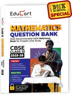 Educart CBSE Question Bank Class 10 Mathematics 2025-26 on new Syllabus 2026 (Introducing Unit Test Worksheets)