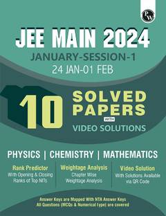 (Old Edition) PW JEE MAIN 2024 January Session-1 (24 Jan-01 Feb) 10 Solved Paper with Video Sol l PYQ's for Phy, Chem., Math
