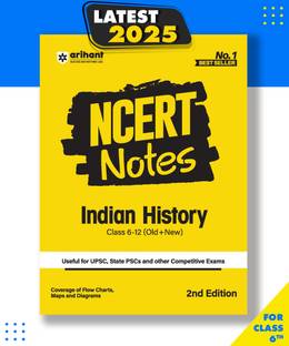 NCERT Notes Indian History| Flow Charts| Tables| Tamil Nadu & NIOS Board| for UPSC| UPPSC| BPSC| JPSC| MPPSC| One Liner for UPSC/IAS Preparation| State Civil Services & other Competitive Exams Class 6+12 Old + New Paperback, Mudit Sharma, Ashutosh Jaishwal, Santosh Dutt Pandey|New Latest Edition For 2025-2026 2025 Edition
