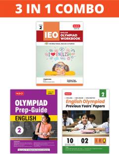 MTG International English Olympiad (IEO) Workbook, Prep-Guide & Previous Years Papers (PYQs) with Mock Test Paper Class 2 - SOF Olympiad Books For 2024-25 Exam (Set of 3 Books)