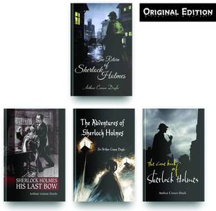 Original Sherlock Holmes Books Set Of 4 By Sir Arthur Conan Doyle, The Adventures Of Sherlock Holmes Book, The Case Book Of Sherlock Holmes, Sherlock Holmes His Last Bow, The Return Of Sherlock Holmes