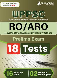 UPPSC RO/ARO Prelims Exam  - 2024 (English Edition) | Review Officer/Assistant Review Officer | 16 Practice Tests and 2 Previous Year Papers (1800 Solved MCQs) with Free Access to Online Tests
