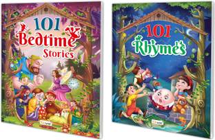 101 Bedtime Stories and 101 Rhymes Book for kids (Ages 3-12) (Paperback): Children's learning book, Bedtime story book. Kids Story book, Fun rhymes learning book | Pack of 2 books for kids.