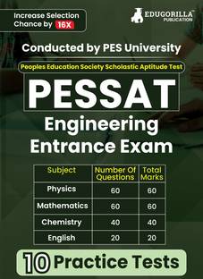 PESSAT : Engineering Entrance exam  - Guide Book for Admission to B.Tech (Mathematics, Physics, Chemistry, English) - 10 Full Length Mock Tests with Free Access to Online Tests