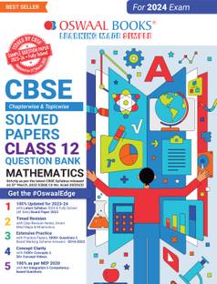 Oswaal Cbse Class 12 Mathematics Question Bank 2023-24 Book