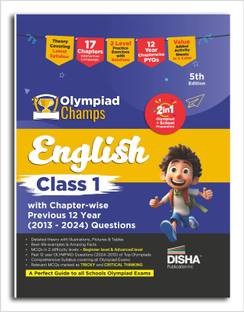 Olympiad Champs English Class 1 with Chapter-wise Previous 12Year (2013 - 2024) Questions 5th Edition | Complete Prep Guide with Theory, PYQs, Past & Practice Exercise |