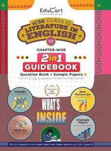 Educart ICSE Class 10 English Literature Guidebook 2022-23 Question Bank + Sample Papers 2023 Exam (Including Previous 10 Years Questions)