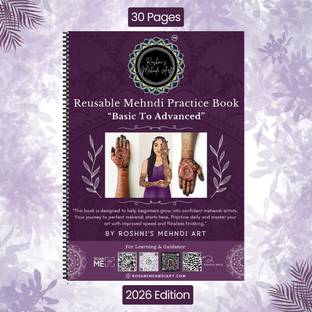 Reusable Mehndi Practice Book  - “Basic To Advanced” ( 30 Pages )