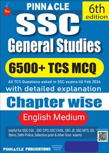 SSC General Studies 6500 TCS MCQ Chapter Wise English Medium 6th Edition